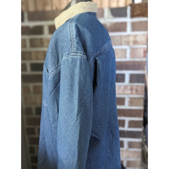Vtg Revival Large Blue Denim Jean Lined Shirt Vintage Y2K Workwear Street wear - Picture 5 of 12